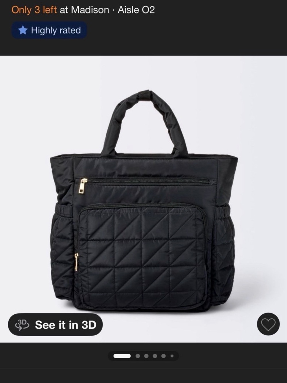 Target Black Diaper Bag